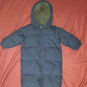 Baby Gap Warm One Piece Down Snowsuit Fleece Lined with Hood Full Zip
